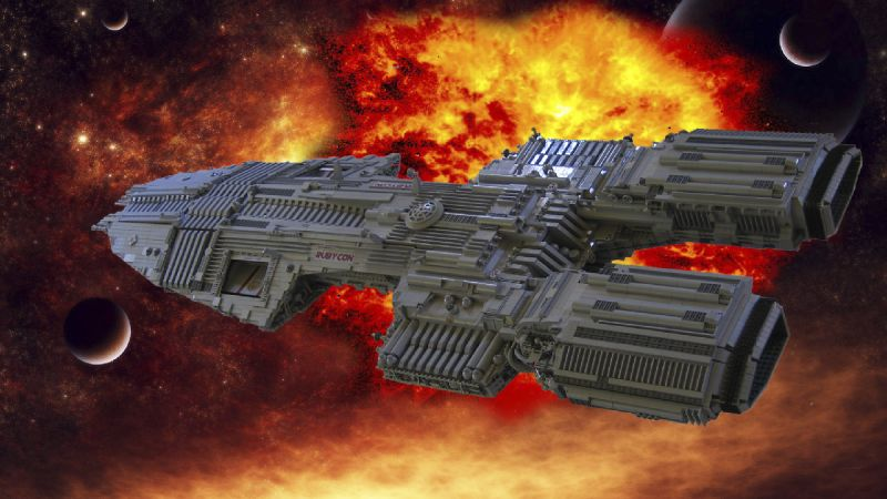 Illustration for article titled Battlestar Rubycon Is More Than Four Nerdy Feet of Lego Goodness